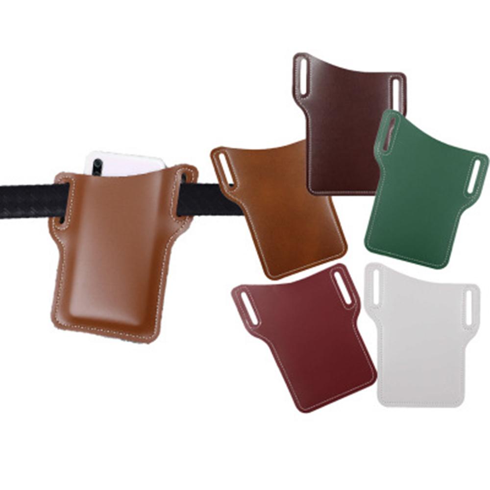 Bao Da Điện Thoại PU Dạng Ví Mini Đeo Thắt Lưng Cho Đi Bộ Đường Dài Du Lịch