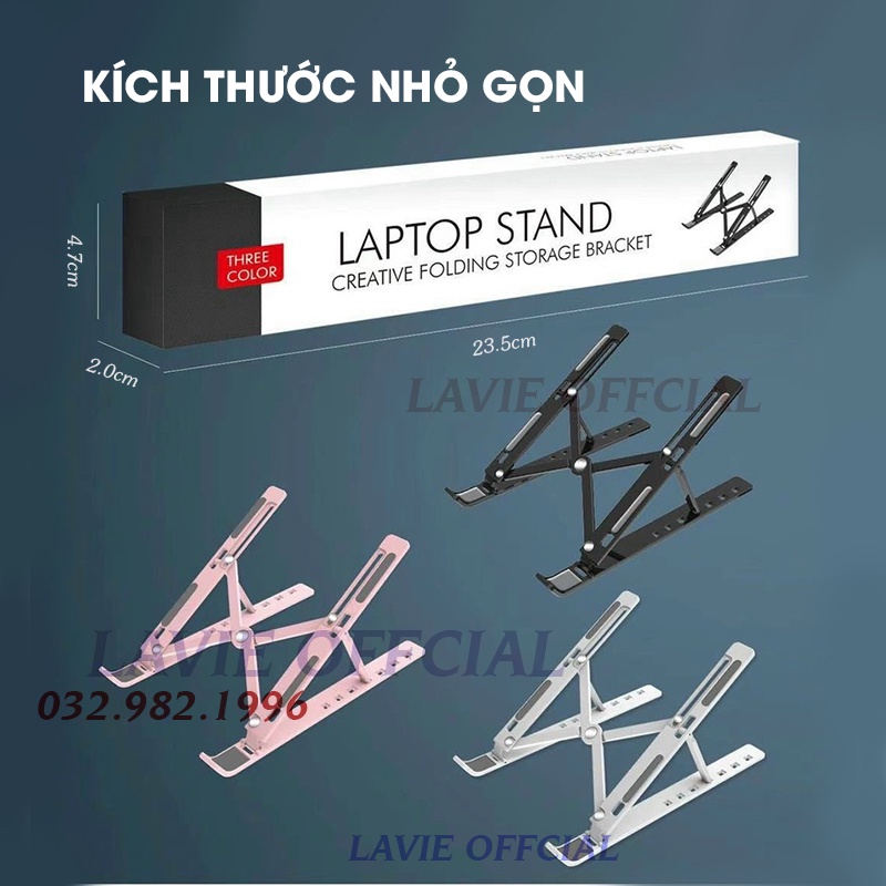 Giá Đỡ Laptop Mini ABS Nhỏ Gọn Bỏ Túi, Đế Tản Nhiệt Laptop Stand Cao Cấp 7 Mức Độ Gọn Nhẹ Siêu Rẻ