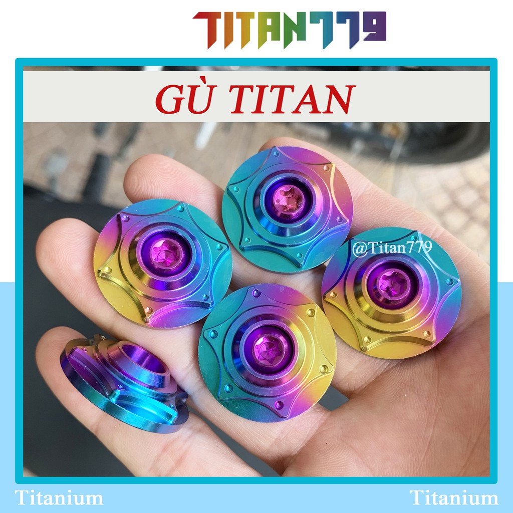 (63) Gù tay lái dày Titan Gr5 XỊN 1 bộ gù 2 bên full cao su và ốc tán