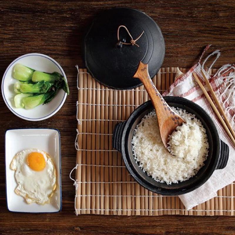 Muỗng xúc cơm bằng gỗ hình cá nhiều màu sắc