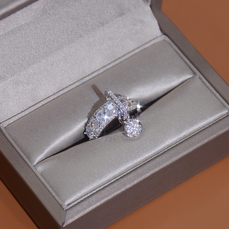 Nhẫn mở đính đá zircon tinh tế thời trang cho nữ