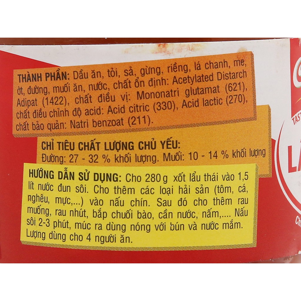 Sốt lẩu Thái Cholimex chai 280g