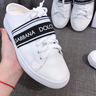 Giày Sục Thể Thao Dây Buộc Viền Chữ Dolce & Gabbana Form Chuẩn Đẹp Hàng Super