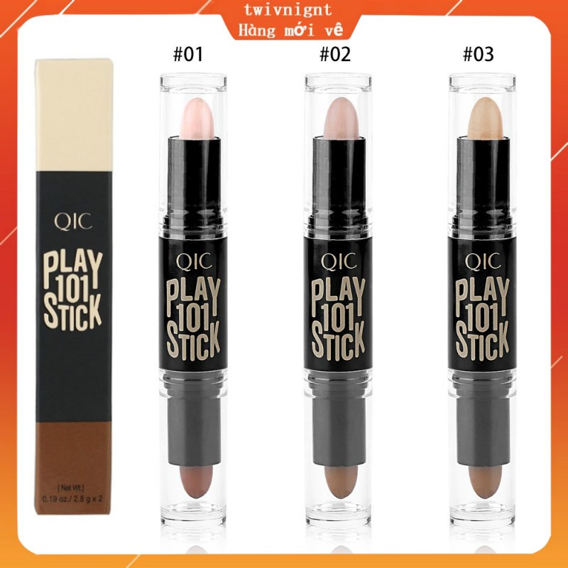 Thỏi kem che khuyết điểm/ tạo khối 2 đầu QIC thiết kế nhỏ gọn dễ mang theo | BigBuy360 - bigbuy360.vn
