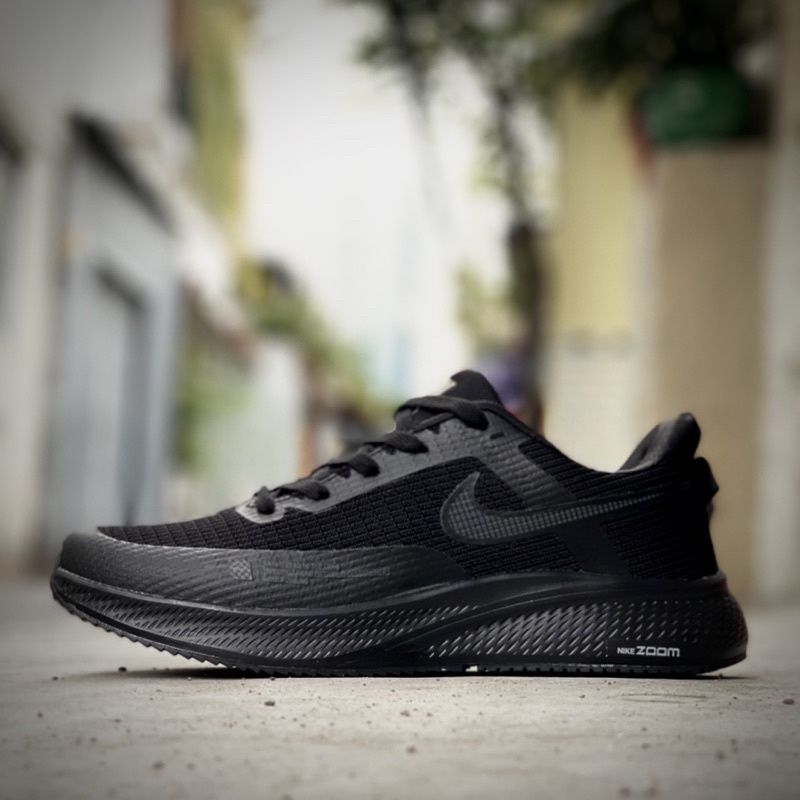 Giầy chạy bộ nam full đen mới, giầy tập gym, giầy thể thao