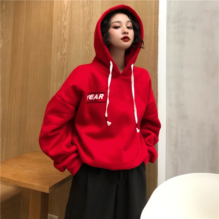 Áo hoodie rộng ulzzang nam nữ tay phồng có dây rút HD40 - Liti shop