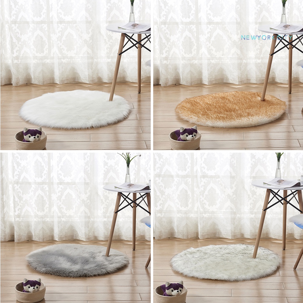 Thảm Tròn Sợi Acrylic Mềm Mại Lót Sàn Trang Trí Phòng Khách / Phòng Ngủ