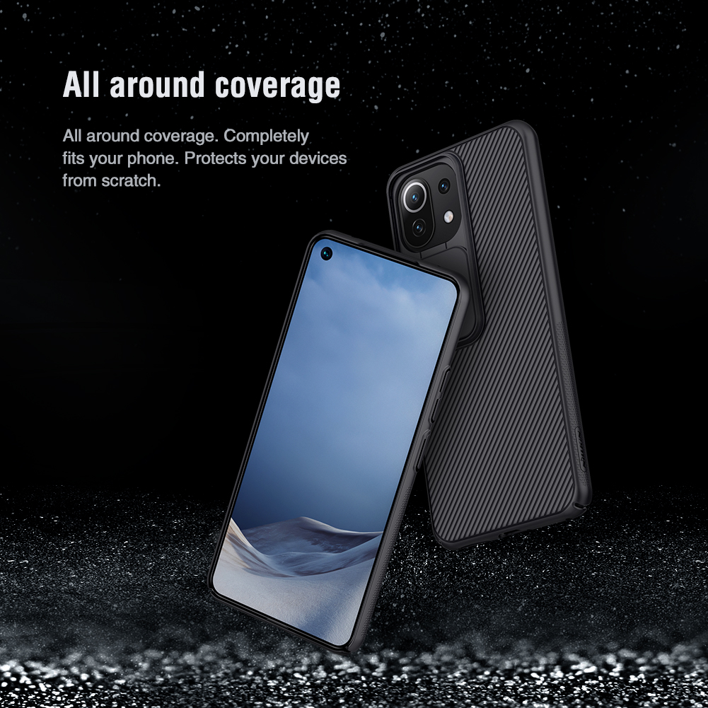 Ốp lưng Nillkin bằng PC cứng có nắp trượt bảo vệ camera cho Xiaomi Mi 11 Lite 4G / 5G / 5G NE
