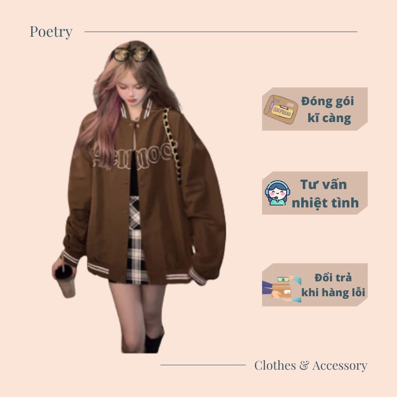 Áo khoác bóng chày varsity ACHOCK bắt mắt, hot trend - Hàng Pre-order