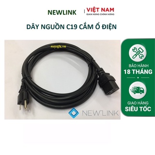 Dây nguồn 3 chân C19 lõi 3Gx2.08mm2 dài 3M chính hãng NEWLINK cao cấp, bảo Hành 18 Tháng