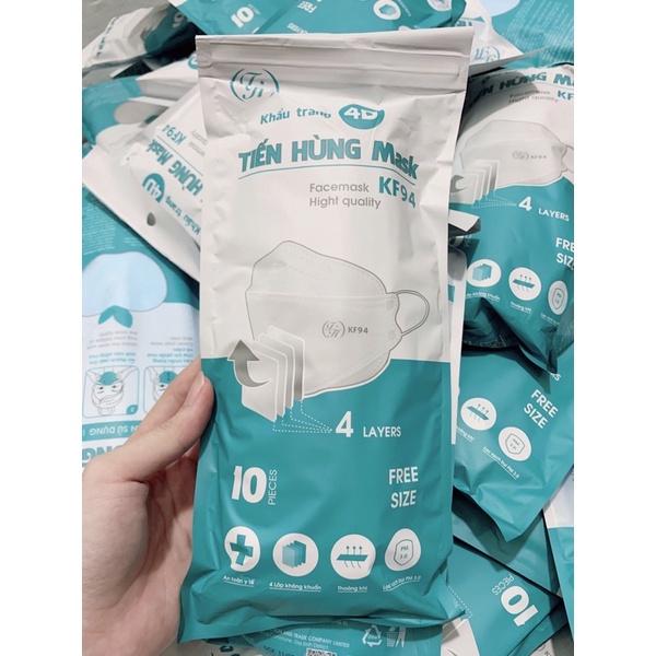 Khẩu trang 4D Mask KF94 Tiến Hùng | KHẨU TRANG CÔNG NGHỆ HÀN QUỐC 🚚