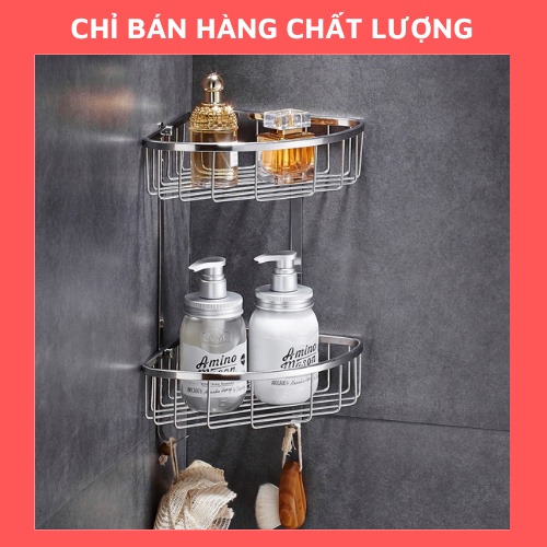 Kệ góc 2 tầng nhà tắm inox 304 HÀNG CAO CẤP