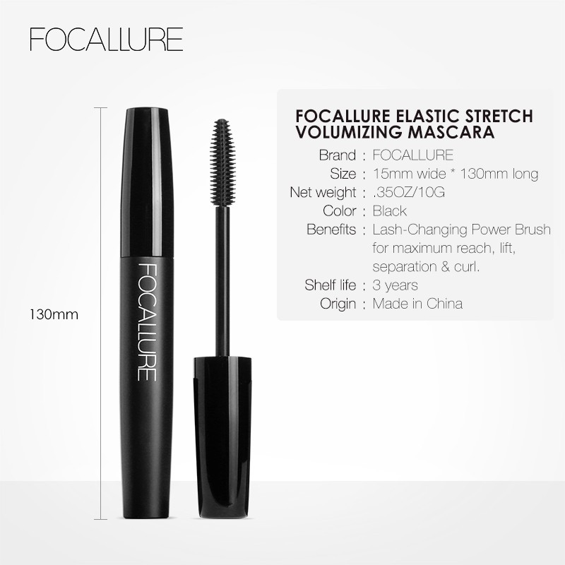 Mascara FOCALLURE kéo dài lông mi chống vón cục lâu trôi 10g