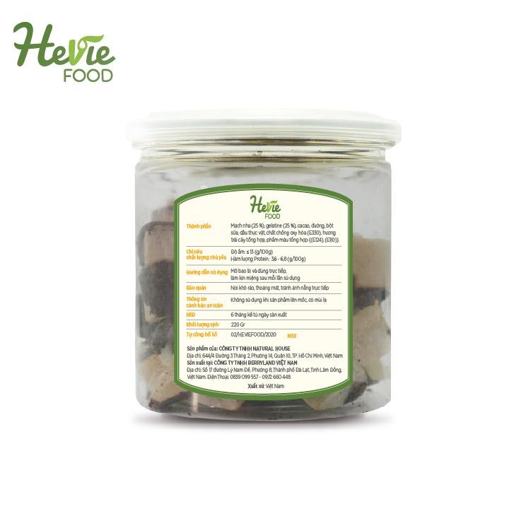 [Mã GROM35 - 10% đơn 150K] Kẹo dẻo phủ Chocolate 220g HeVieFood