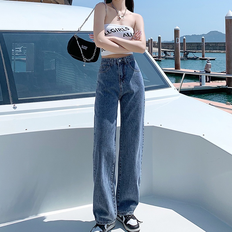 Quần Jeans Dài Ống Rộng Thời Trang Dành Cho Nữ