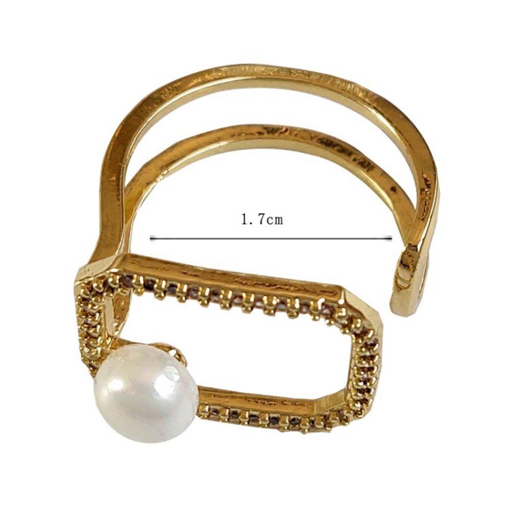 Nhẫn Kim Loại Mặt Vuông Sang Trọng VANES1