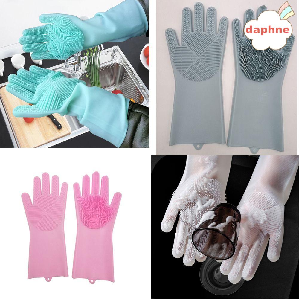 Daphne Bàn chải vệ sinh đồ dùng nhà bếp bằng Silica Gel mềm cách nhiệt chống trượt đa năng có thể tái sử dụng