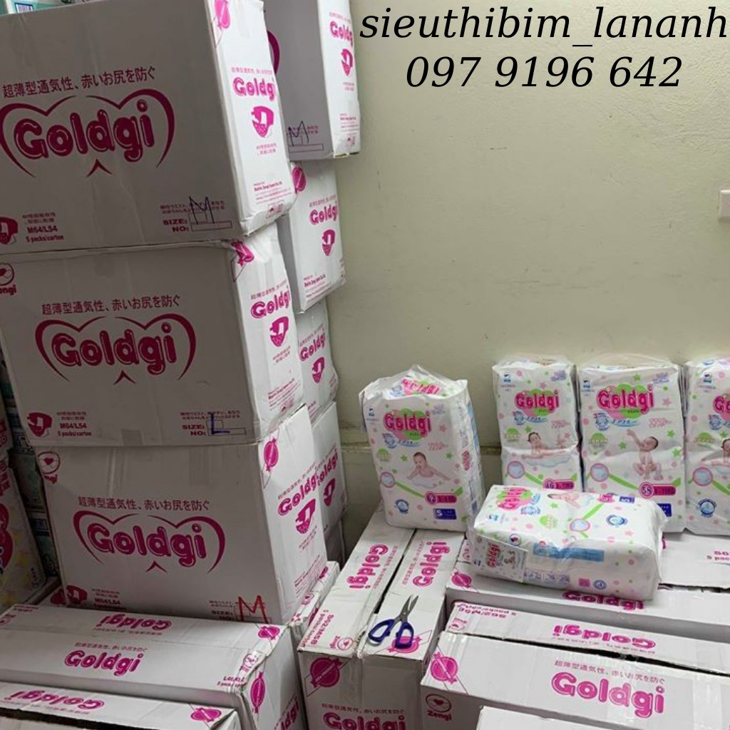 Bỉm dán/quần Goldgi+ Goldgi X5 Nhật size Nb92/S84/M66/M60/L56/L48/XL46/XL44/XXL34