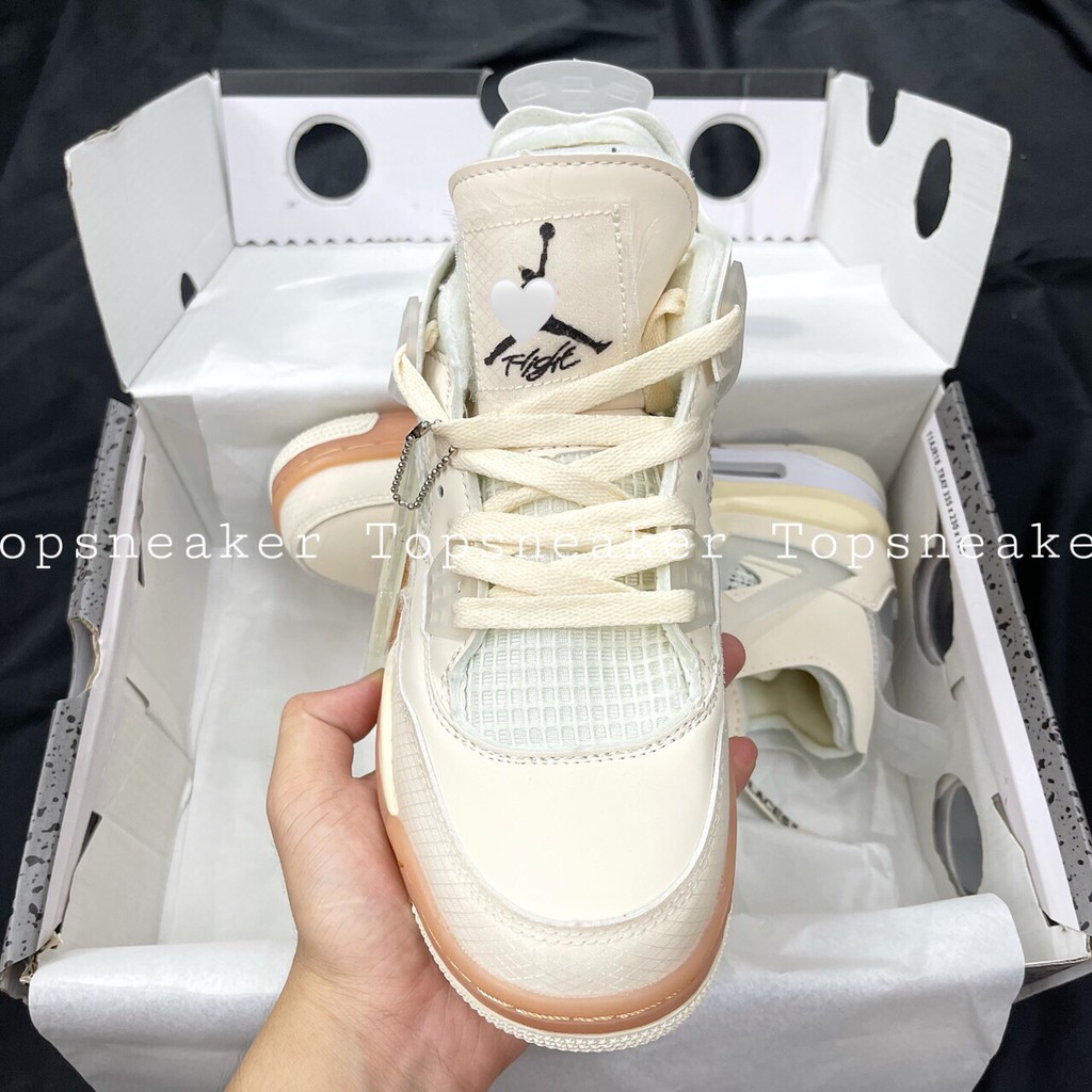 [Mã SKAMA06 giảm 8% tối đa 50K đơn 250K] Giày Sneaker Jordan 4 Sữa Full Box Phụ Kiện Freeship