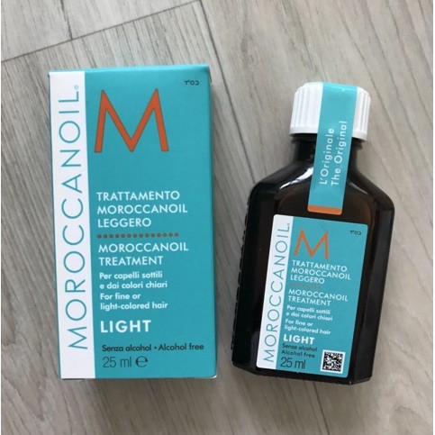 Best Seller Tinh dầu dưỡng tóc Moroccanoil Treatment Light 25ml ( for fine &amp; light colored hair )