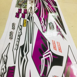 Tem Exciter 2006 mẫu lửa tím rời cho xe đen trắng
