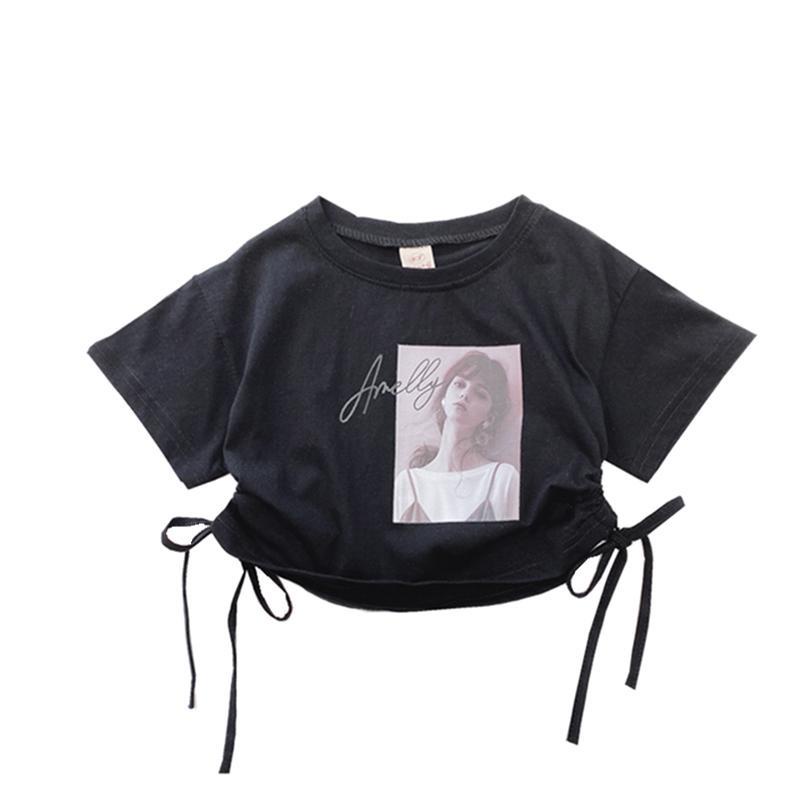 Áo Thun Cotton Ngắn Tay Thiết Kế Mới Thời Trang Mùa Hè Theo Phong Cách Hàn Quốc Dành Cho Bé Gái 2022