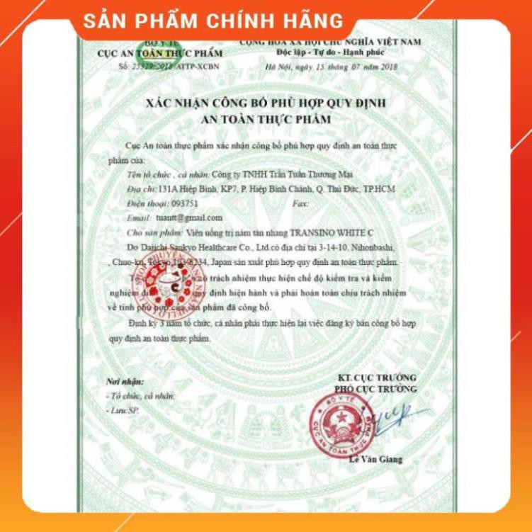 VIÊN UỐNG TRẮNG DA, MỜ NÁM TRANSINO WHITE C 60/120/240 VIÊN NHẬT BẢN (Japan Domestic) | Thế Giới Skin Care