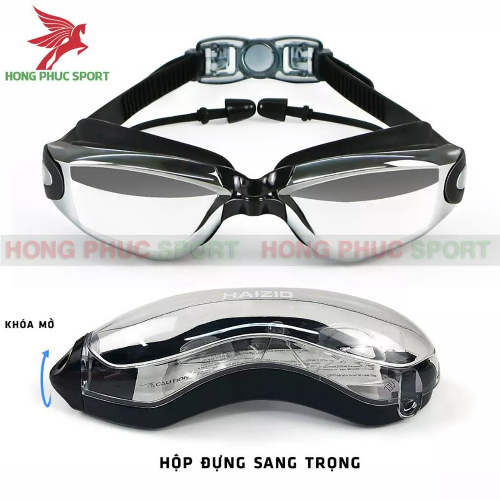 Kính bơi người lớn tráng gương HAIZID không thấm nước chống sương mù kèm bịt tai dành cho nam nữ hàng cao cấp loại 1