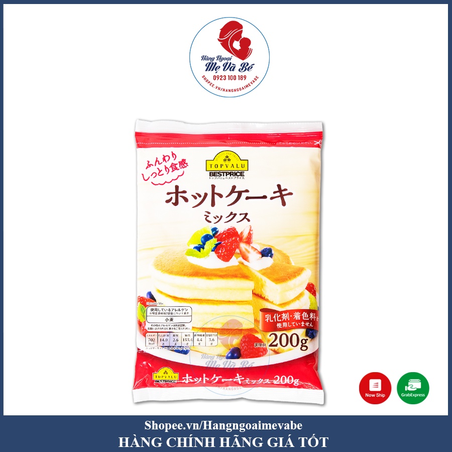 Bột Làm Bánh Doreamon, bánh Pancake Morinaga, Topvalue Nhật Bản cho bé [Date T9/2022]