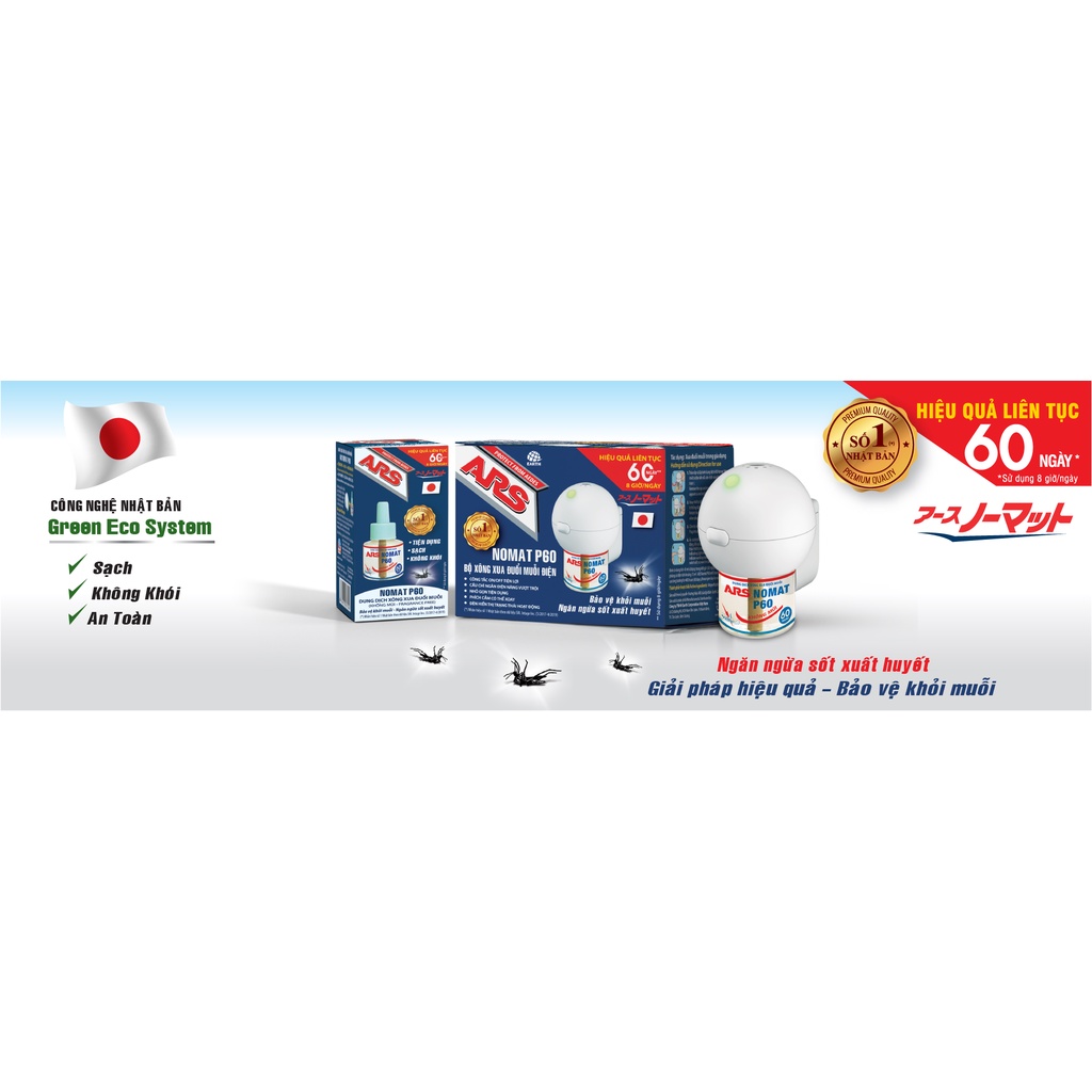 Bộ Xông Xua Đuổi Muỗi Điện_ARS NOMAT P60