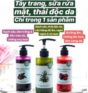 Sửa rửa mặt rau củ sủi bọt Vegitoks thanh lọc da