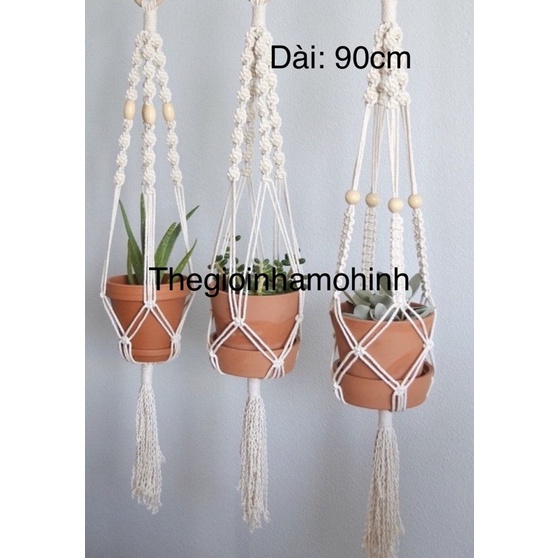 Dây treo chậu cây, macrame, decor, dây treo trang trí