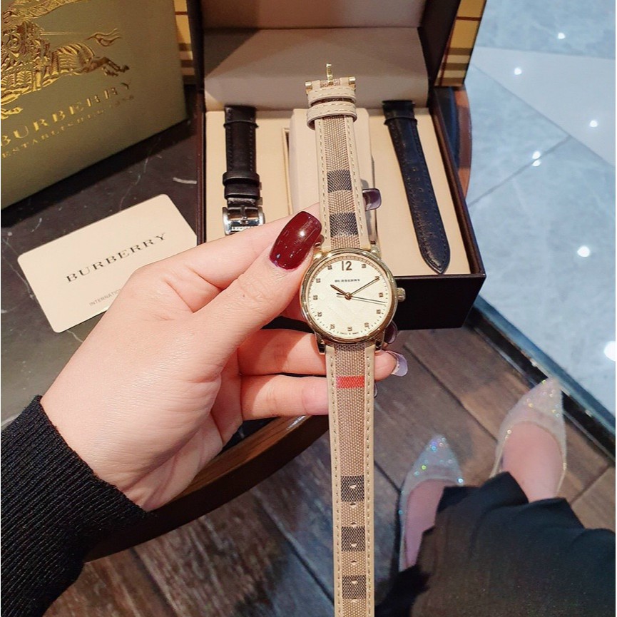 Đồng hồ BURBERRY nữ dây da viền thép k gỉ mẫu mới nhất MTP-STORE | BigBuy360 - bigbuy360.vn