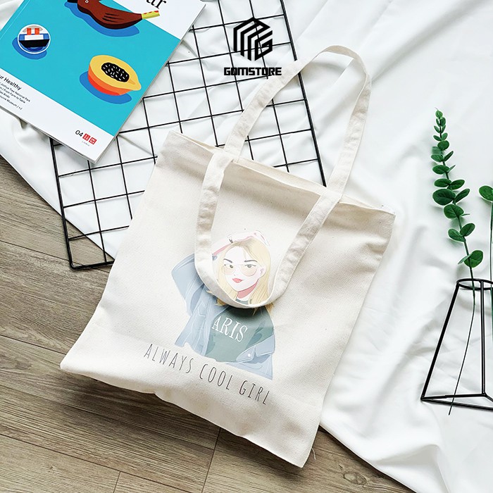 Túi tote GOM vải canvas ulzzang đựng đồ dễ thương nhiều mẫu phong cách Hàn Quốc