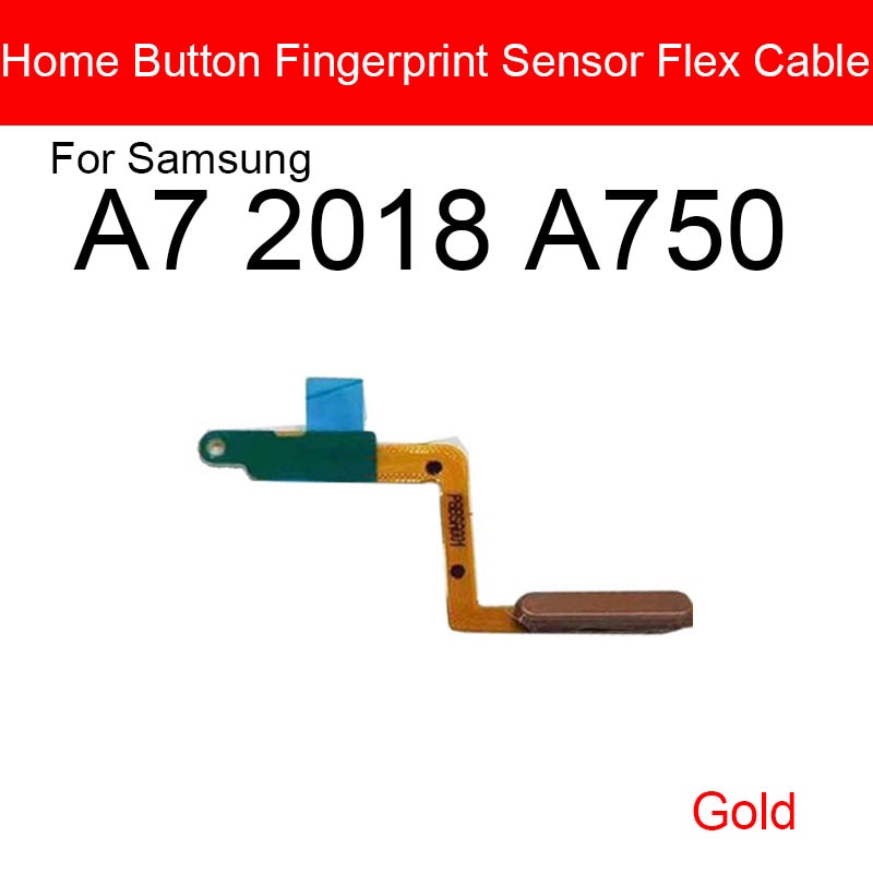 Home Button For Samsung Galaxy A7 2018 A750 Fingerprint Sensor Flex Cable Phone Repair Parts