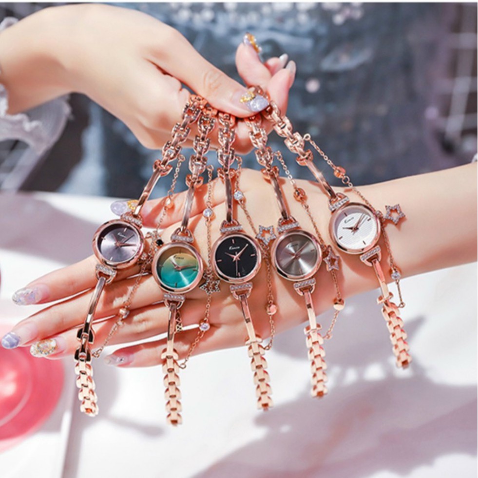 Đồng Hồ Nữ dây rút kèm lắc điệu đà sang trọng hàng chính hãng