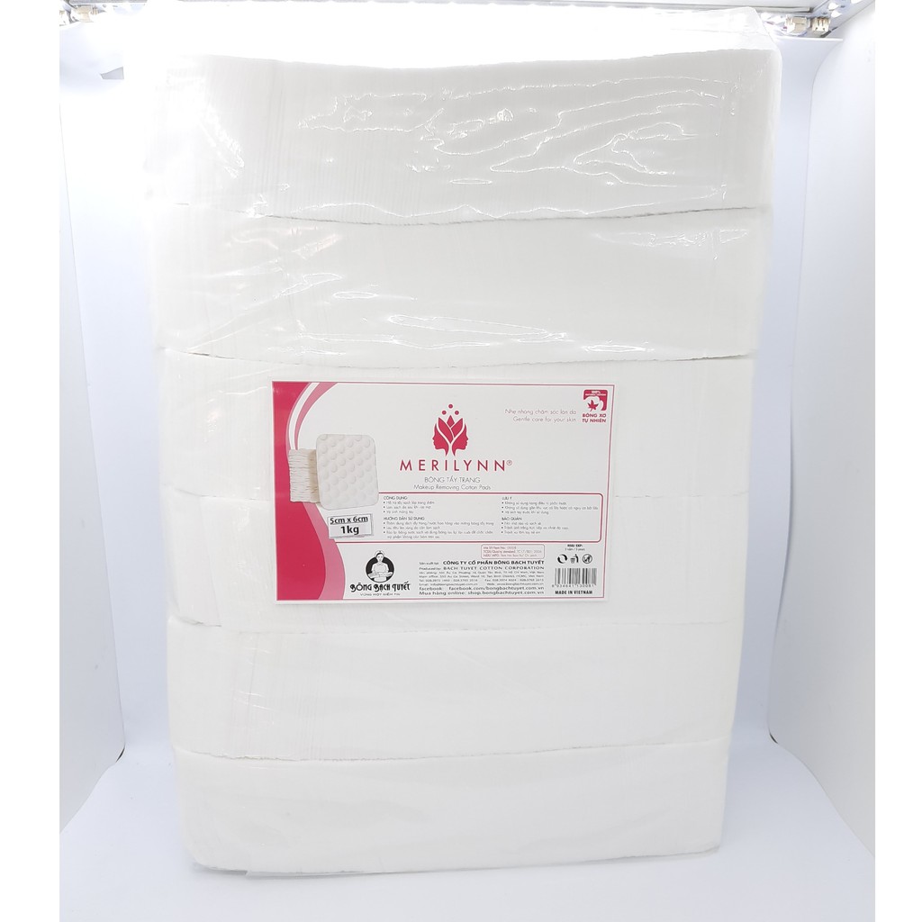 BÔNG TẨY TRANG MERILYNN BỀ MẶT MIN GÓI 1KG (SIÊU TIẾT KIỆM)
