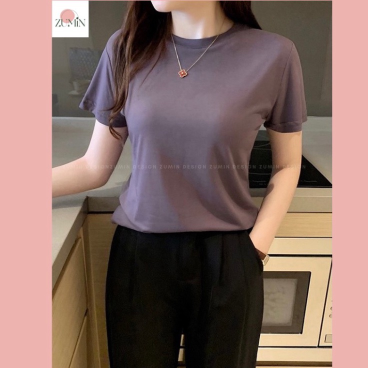 Áo phông cotton, Áo thun trơn cổ tròn chất liệu cotton 100% 6 màu basic trẻ trung | BigBuy360 - bigbuy360.vn