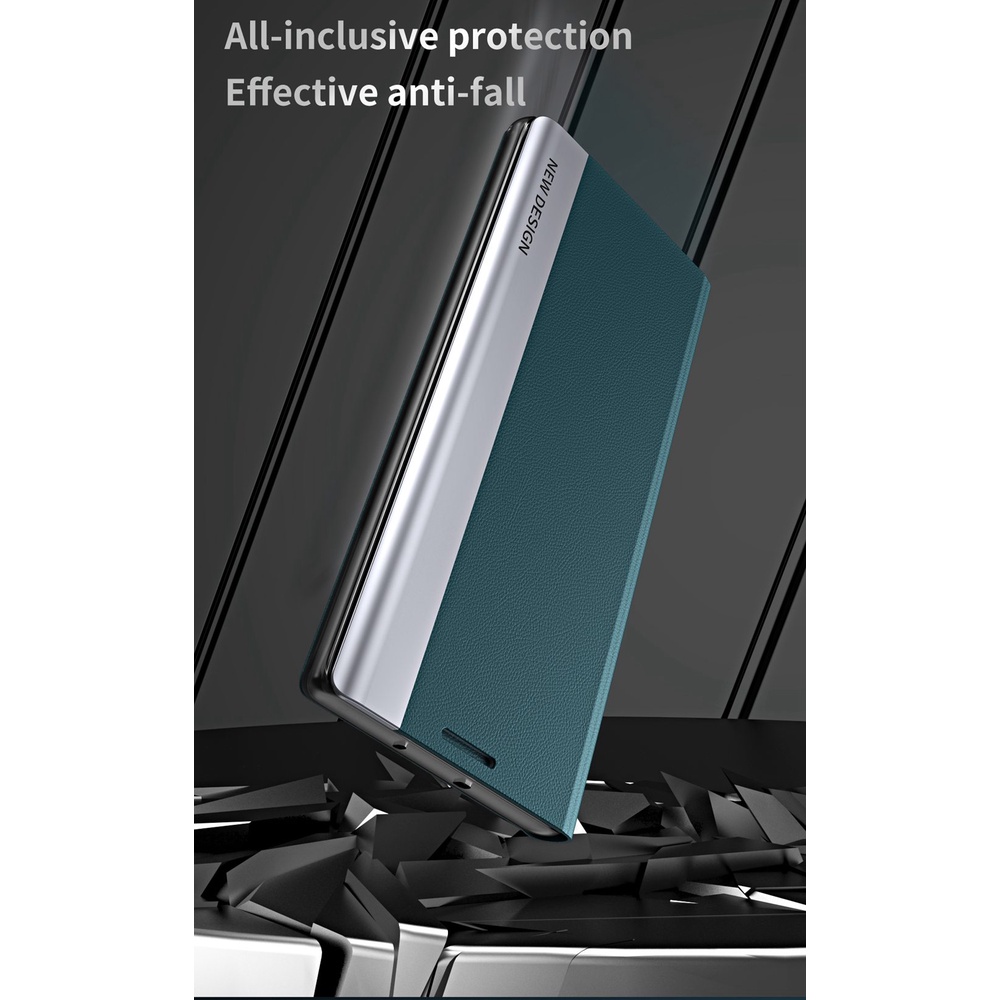Ốp Điện Thoại Da PU Nắp Lật Từ Tính Màu Tương Phản Thời Trang Cho Samsung Galaxy A23 F23 M23 M33 M53 S22 Ultra Plus S22+ 5G