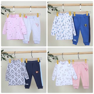 Bộ áo Giữ Nhiệt Và Quần Nỉ Da Cá Momma size 6M-24M