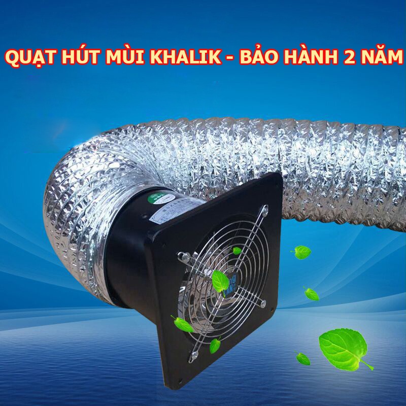 💎Tổng kho KHALIK💎 Quạt Hút Thông Gió ỐNG 150MM mặt vuông - Quạt Hút Mùi Nhà Bếp , Nhà Vệ Sinh, Phòng Ngủ - KHALIK BG-150