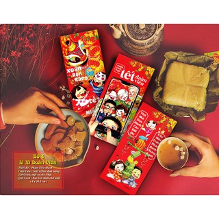 Set 100 bao lì xì Tết 2024 Giáp Thìn đẹp giá sỉ rẻ tphcm (Mẫu 1)
