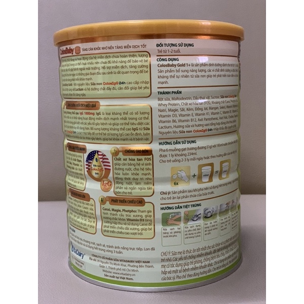 Sữa Colosbaby gold 0+ 1+ 2+ 800g IgG1000