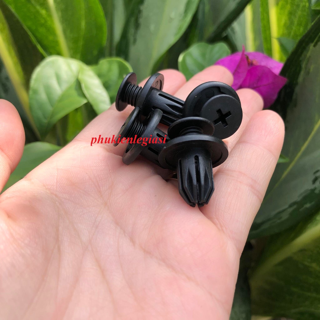 Nút Vít Nhựa 10mm Màu Đen Thay Thế Cho Xe Hơi hàng OEM Mitsubishi grandis
