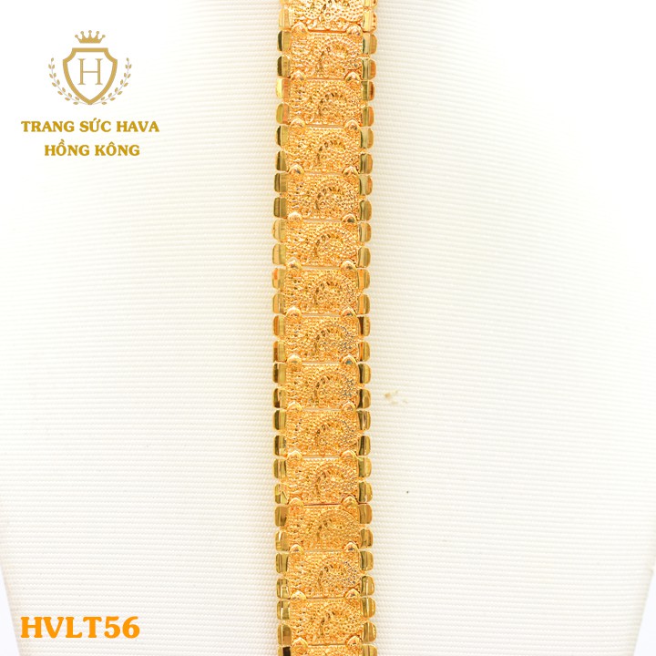 Lắc Tay Nam, Vòng Tay Nữ Trơn Xi Mạ Vàng Non Cao Cấp - Trang Sức Hava Hong Kong - HVLT56