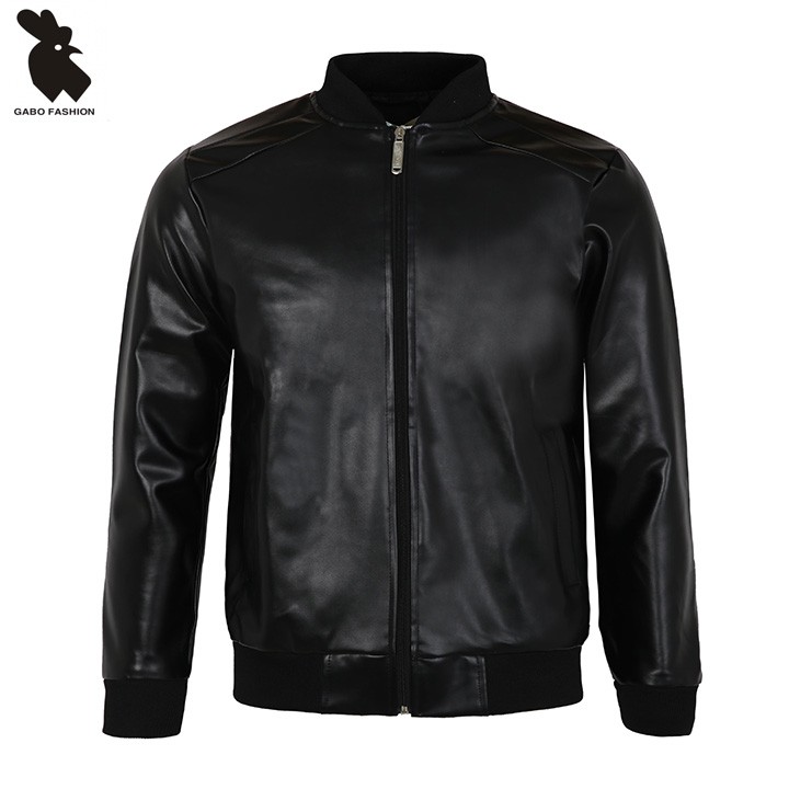 Áo khoác da nam lót dù bomber cao cấp Gabo Fashion AKD066