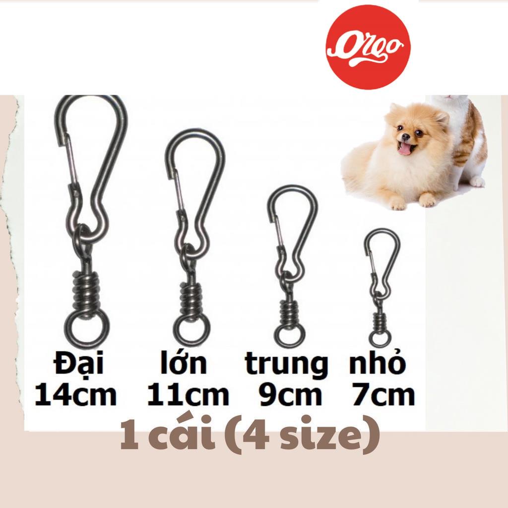 Móc xích inox có chống xoắn Orgo Móc khóa Inox 304 siêu cứng có thể dùng móc dây cáp hoặc móc xích chó