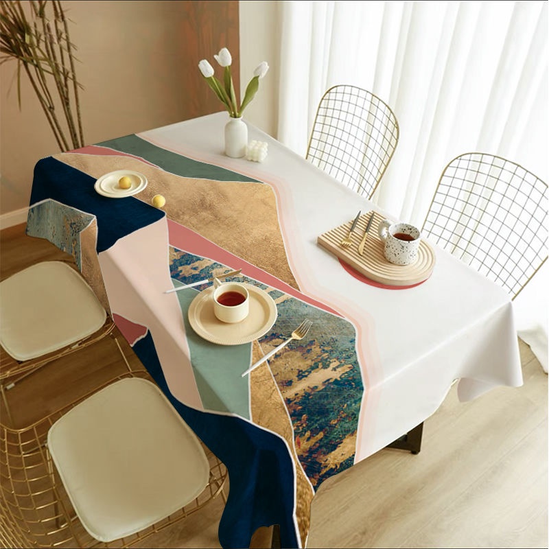 Phong Cách Bắc âu Khăn Trải Bàn Hình Chữ Nhật Sơn Mô Hình Núi Khăn Trải Bàn ánh Sáng Nhà Sang Trọng Khăn Trải Bàn Phòng Khách Cà Phê Khăn Trải Bàn