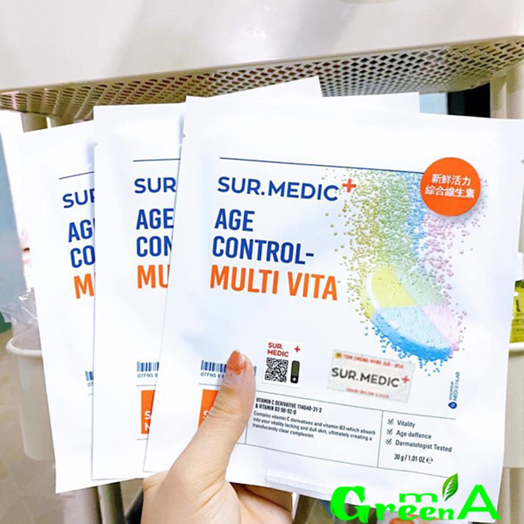 SUR MEDIC Mặt Nạ Tái Tạo Da Chuyên Sâu Sur.Medic Age Control-Multi Vita Mask 30g [NHẬP KHẨU CHÍNH HÃNG]