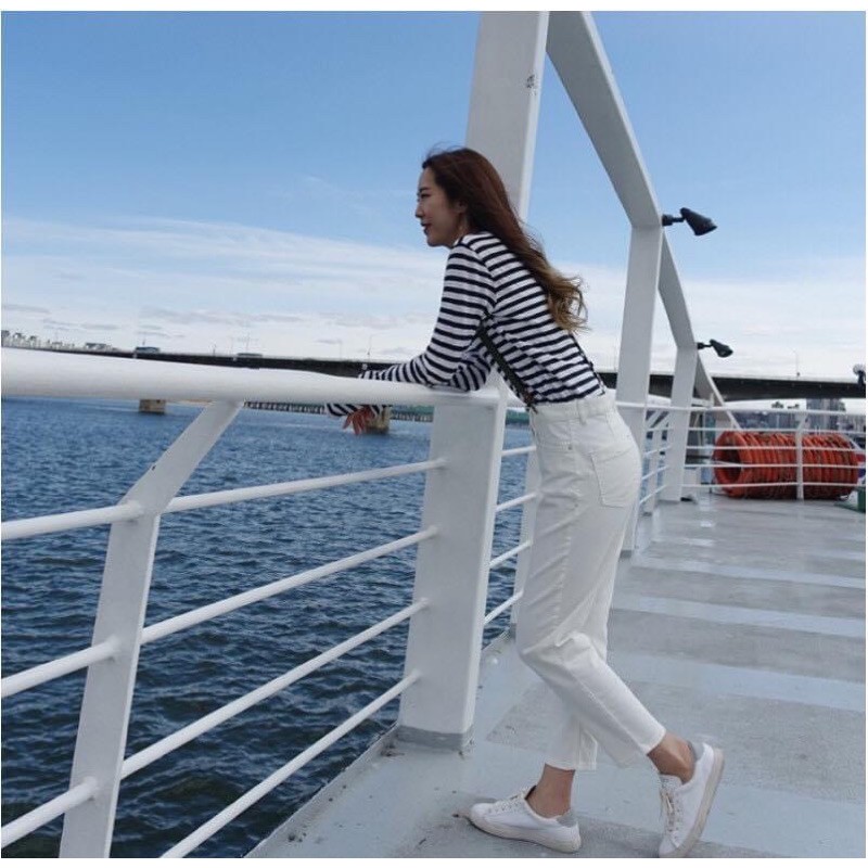 Quần jeans trắng xuất Hàn